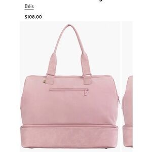 BEIS Atlas Pink The Weekender Travel Bag Like New